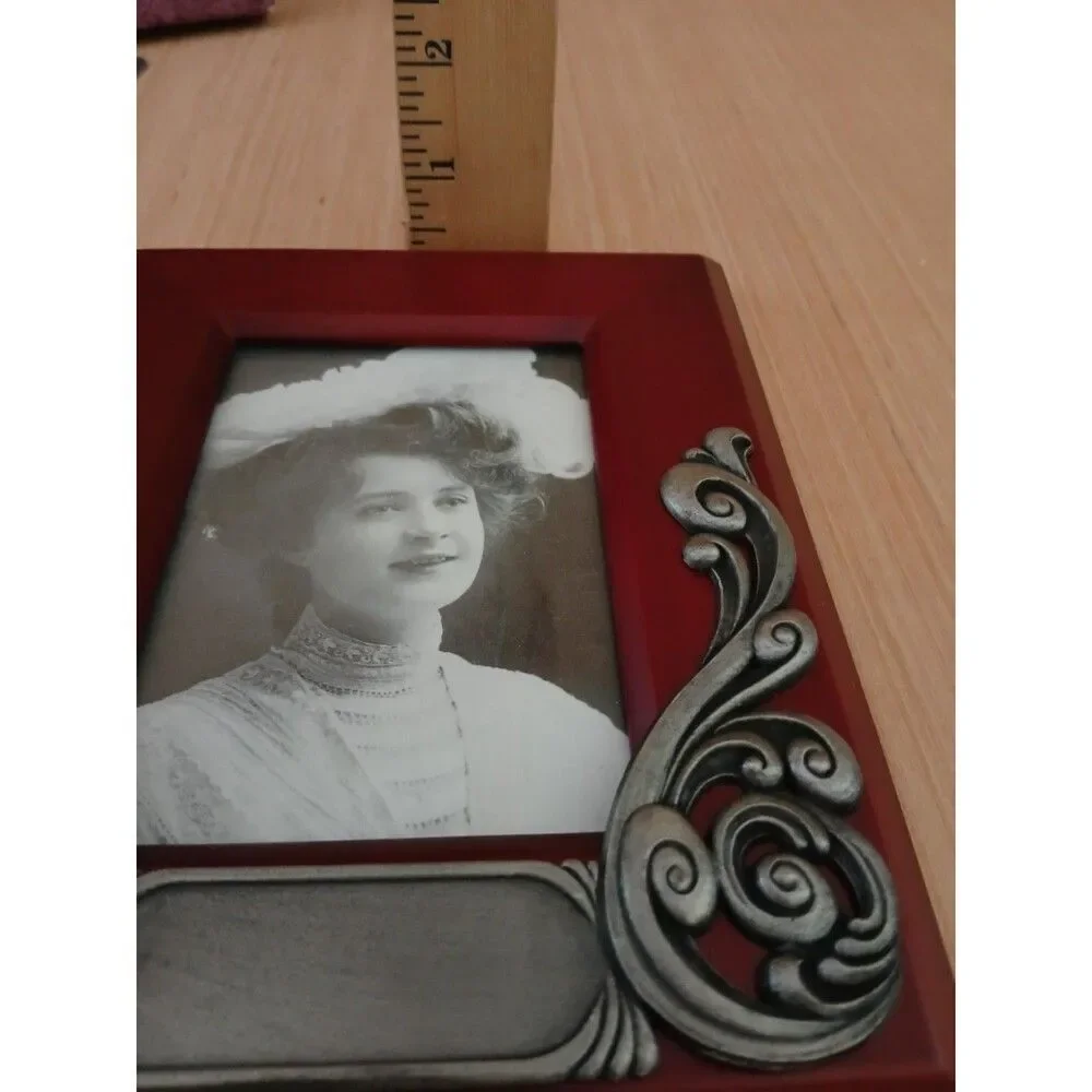 Impressions Wood & Cast Iron Engravable Picture Frame Anniversary Wedding Gift